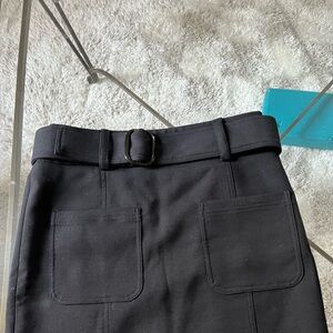 Sézane Black dress skirt with belt